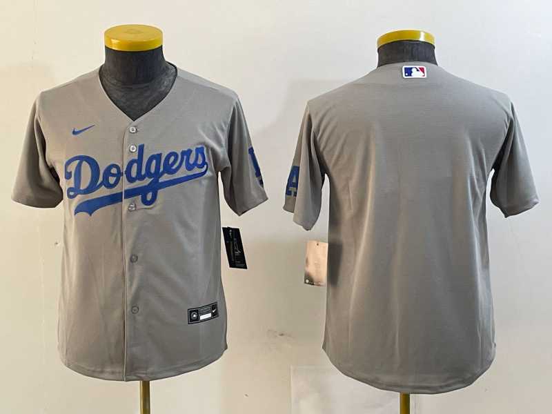 Women's Los Angeles Dodgers Blank Grey Cool Base Stitched Nike Jersey
